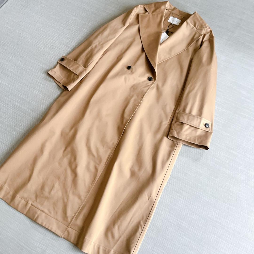 ＊未使用タグ付き【ベイジ】チェスターコート　ライナー　 キャメル　4 光沢感
