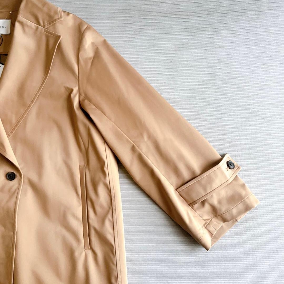 ＊未使用タグ付き【ベイジ】チェスターコート　ライナー　 キャメル　4 光沢感