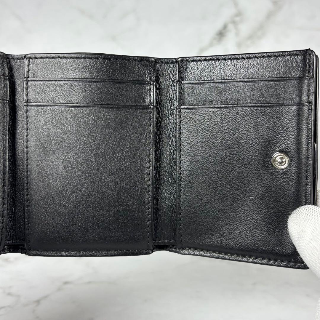 ロエベ　アナグラム　トライフォールドウォレット　Wホック　三つ折り　財布