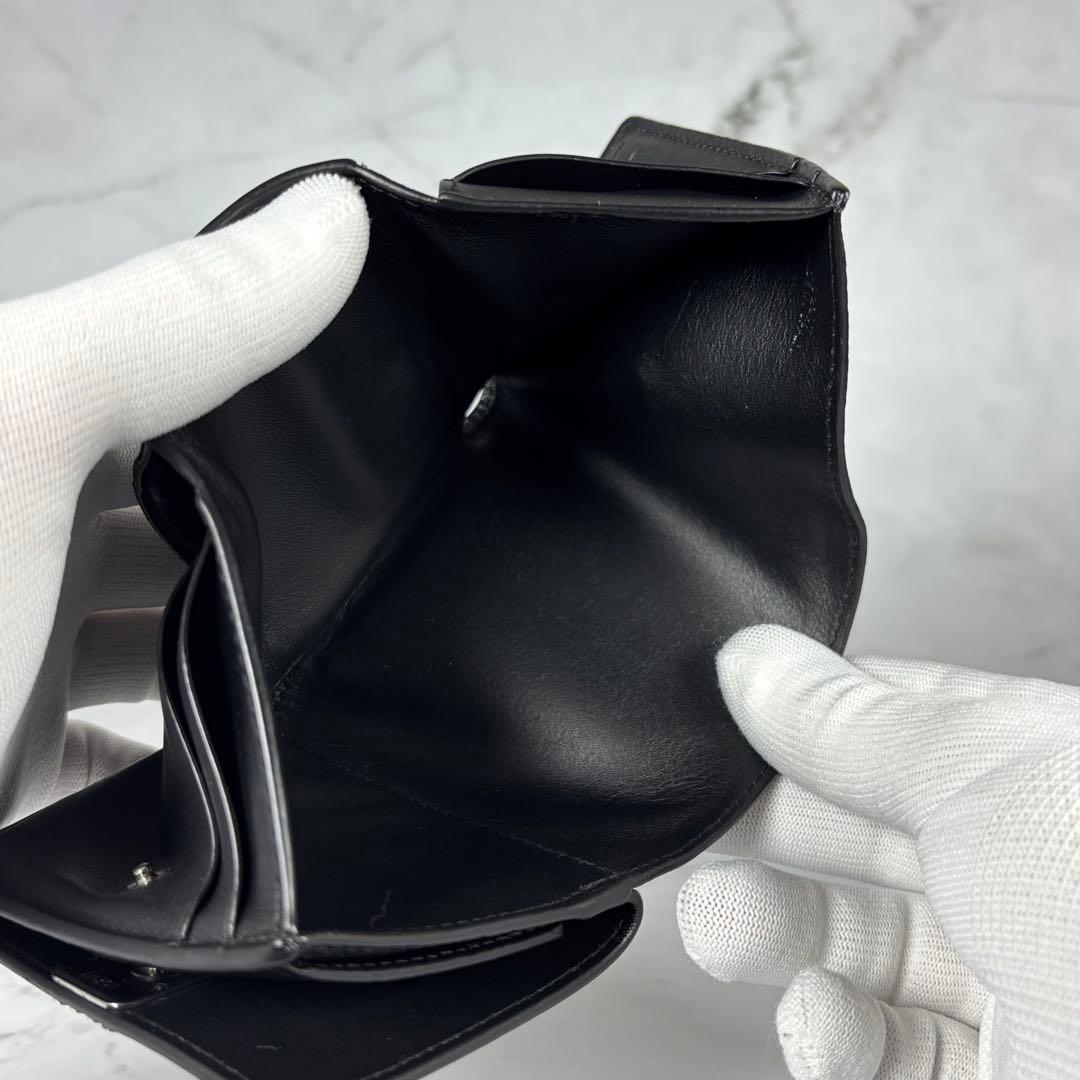 ロエベ　アナグラム　トライフォールドウォレット　Wホック　三つ折り　財布