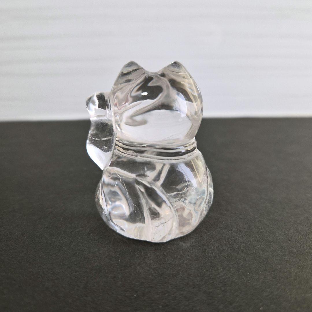 水晶　招き猫　大中小　３個セット