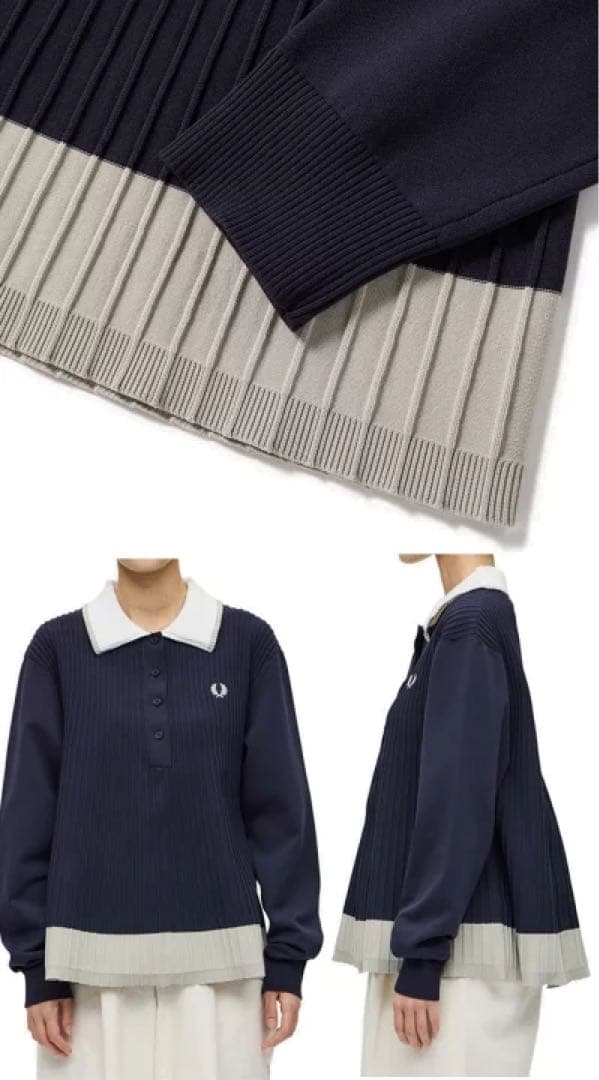 ［美品］FRED PERRY　フレッドペリー　F7246　ポロシャツ　プリーツ