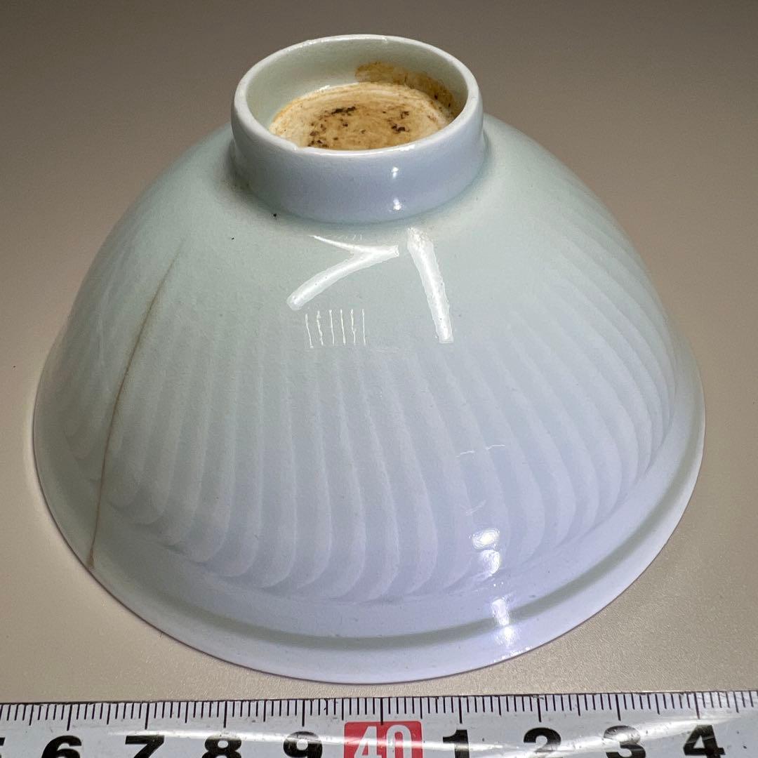 中国宋時代　影青陰刻　茶碗　直径12.2㎝　トヒオ　東な7-0703⭐︎2F