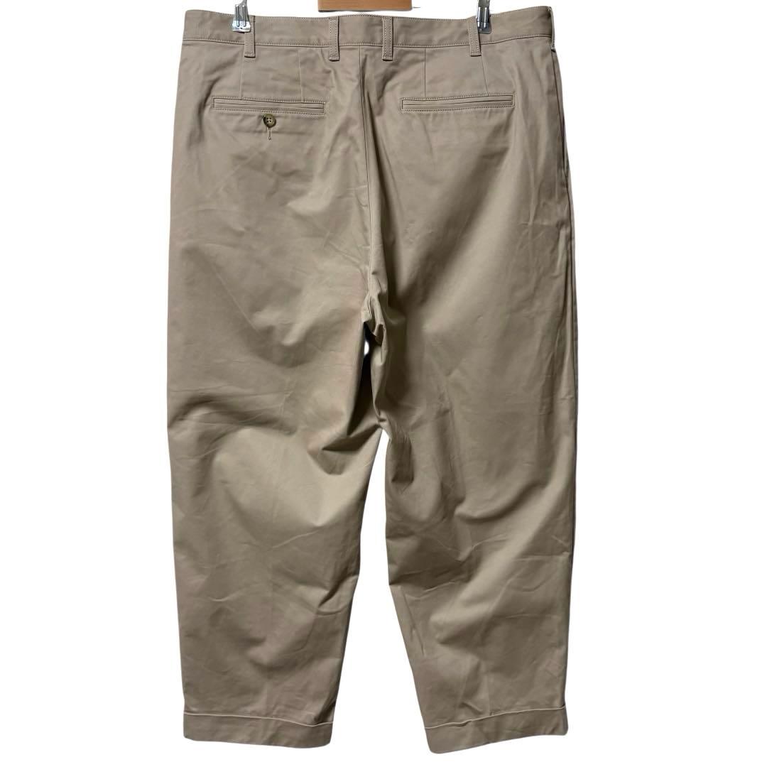 BEAMS PLUS 2プリーツチノトラウザーズ ワイドパンツ 日本製 XL