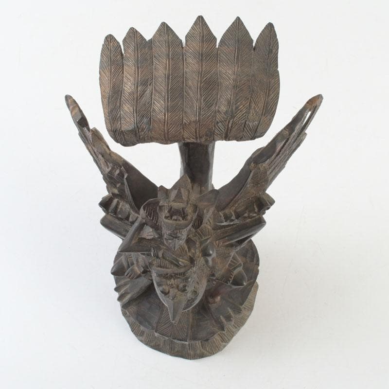 バリ島　インドネシア　木彫　ガルーダ像　置物　V　9380