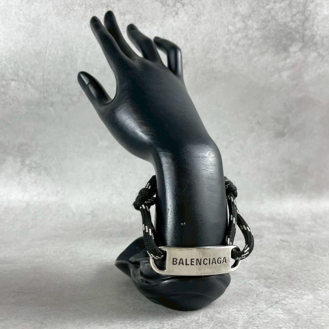 【付属品付き】バレンシアガ ブレスレット ロゴ プレート バングル アクセサリー