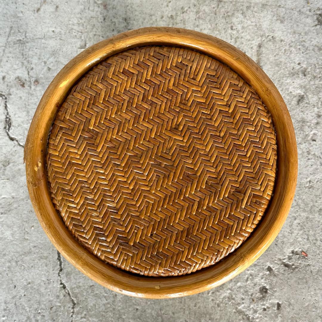 ꧁オールドラタン꧂昭和レトロ✧ラタン家具4点セット スツール＆ラック