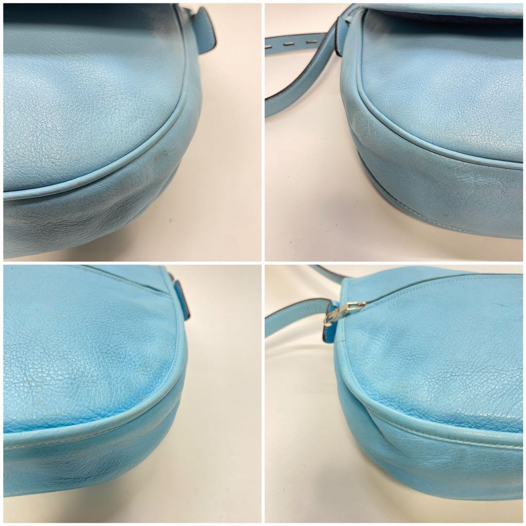 【希少カラー】ロエベ ヘリテージ ショルダーバッグ ブルー 水色 Loewe