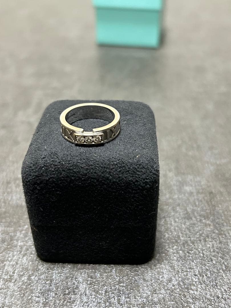 TIFFANY & Co. アトラスリング 3Pダイヤ　シルバー