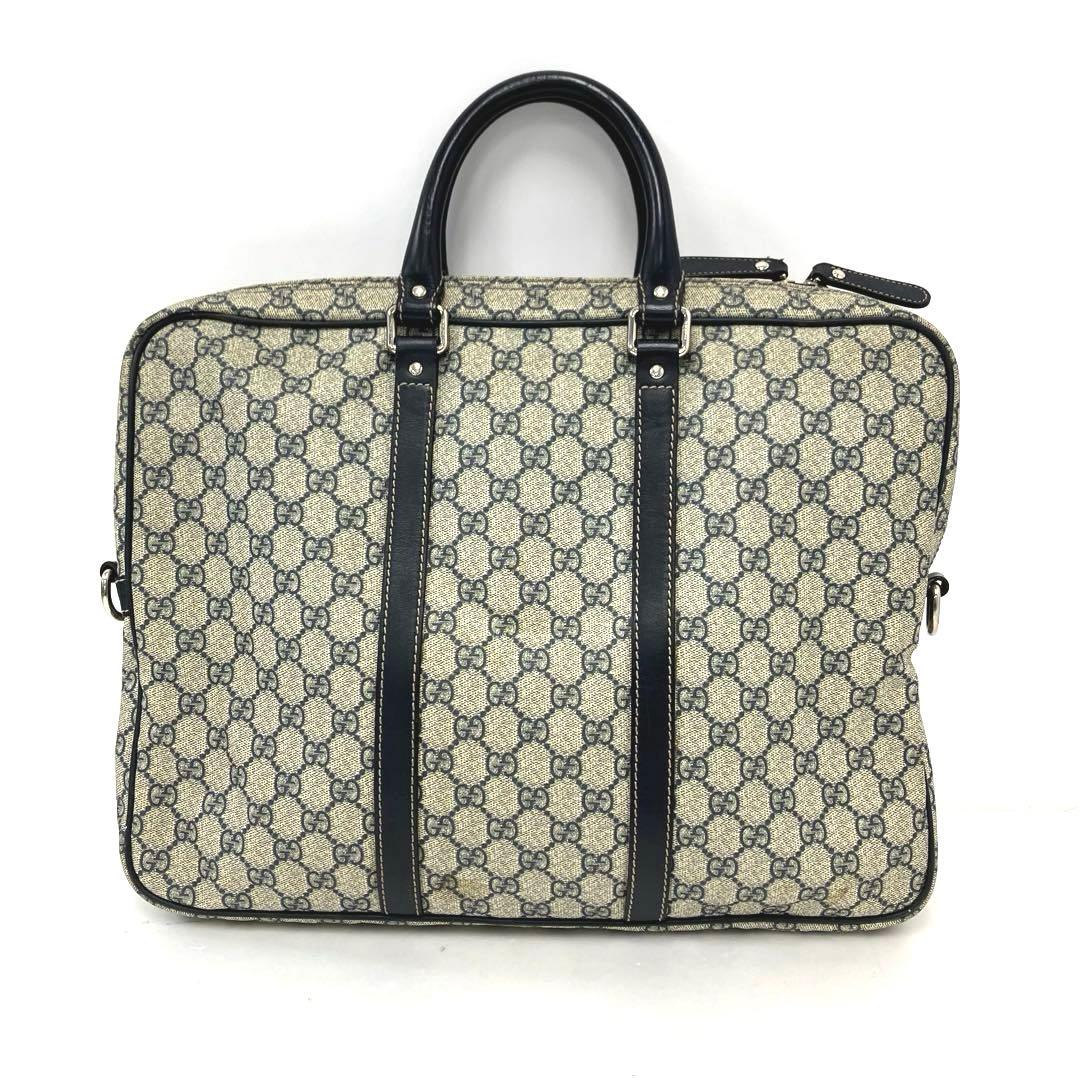 大人気☆GUCCI☆グッチ☆ビジネスバッグ☆GGスプリーム☆レザー☆ネイビー！