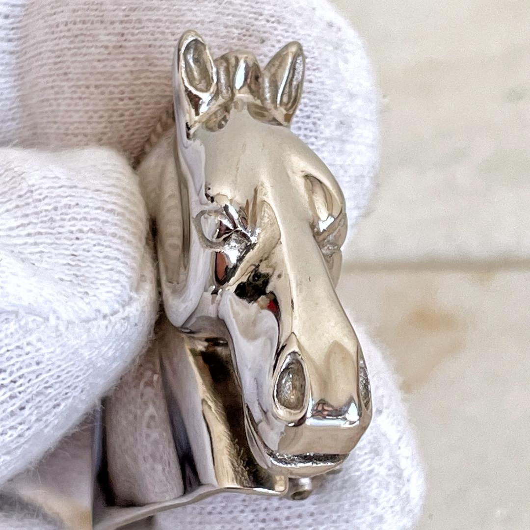 激レア物☆HERMES エルメス ホースシュバル ブローチ シルバー 正規品