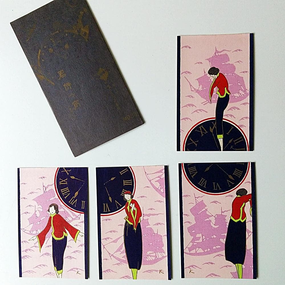 小林かいち 君待つ宵 4枚揃絵葉書