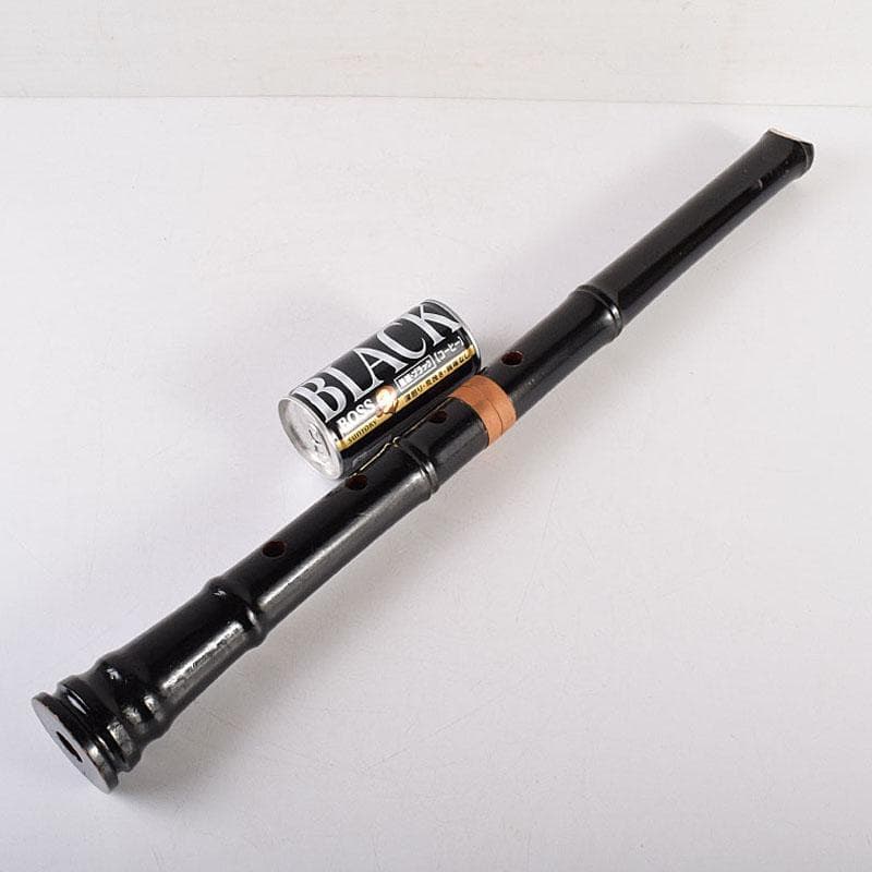 和楽器　木管楽器　岡見周二作　尺八　縦笛　仕覆付　共布共箱　V　R8534H