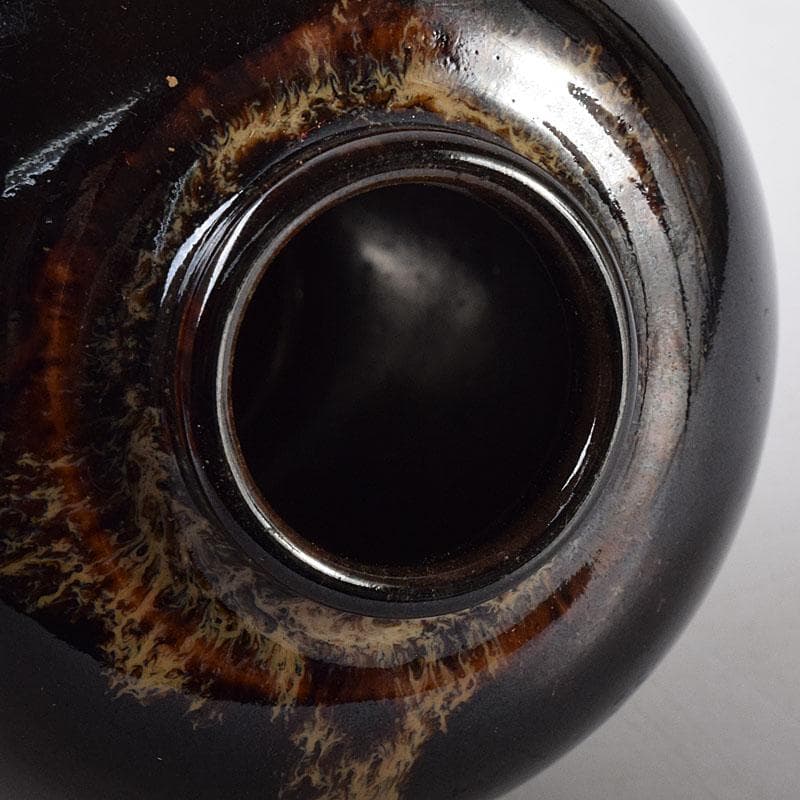 茶道具　京焼　桶谷定一作　文琳　茶入　共箱　V　8177