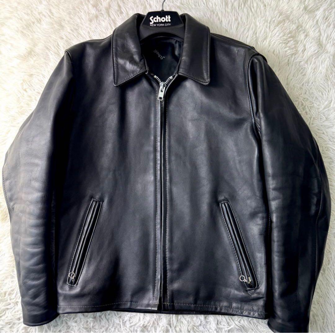 美品/希少　schott トラッカージャケット　652 本革　ブラック　38