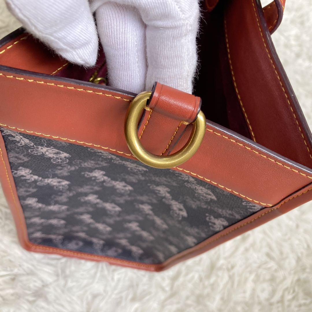 未使用級 COACH コーチ フィールド トート ホースアンドキャリッジ