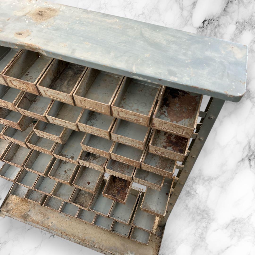 アンティーク ヴィンテージ パーツキャビネット 鉄製 インテリア 現状引渡し