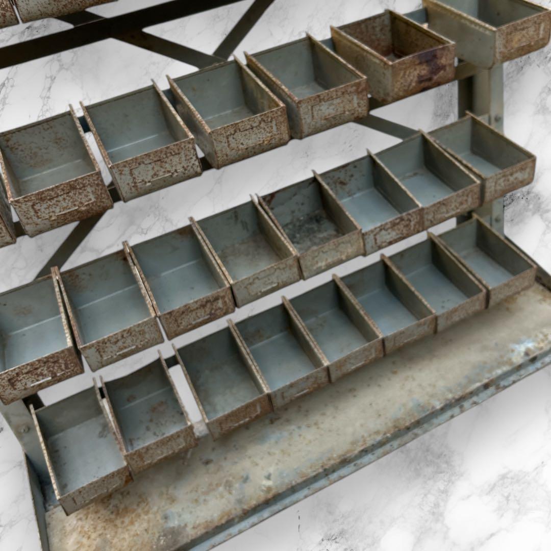 アンティーク ヴィンテージ パーツキャビネット 鉄製 インテリア 現状引渡し