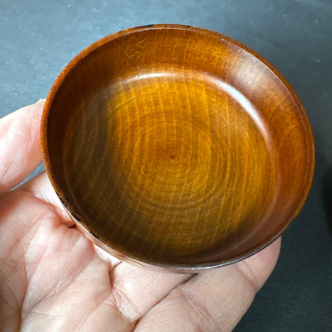 J18 送料無料　棗　木地中棗　梅　華遙　茶道具　漆芸　共箱　茶道