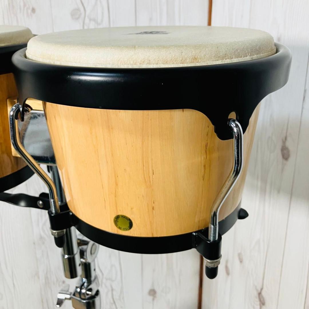 【希少 美品】LP Aspire ウッドボンゴ ツイン スタンド付き 打楽器