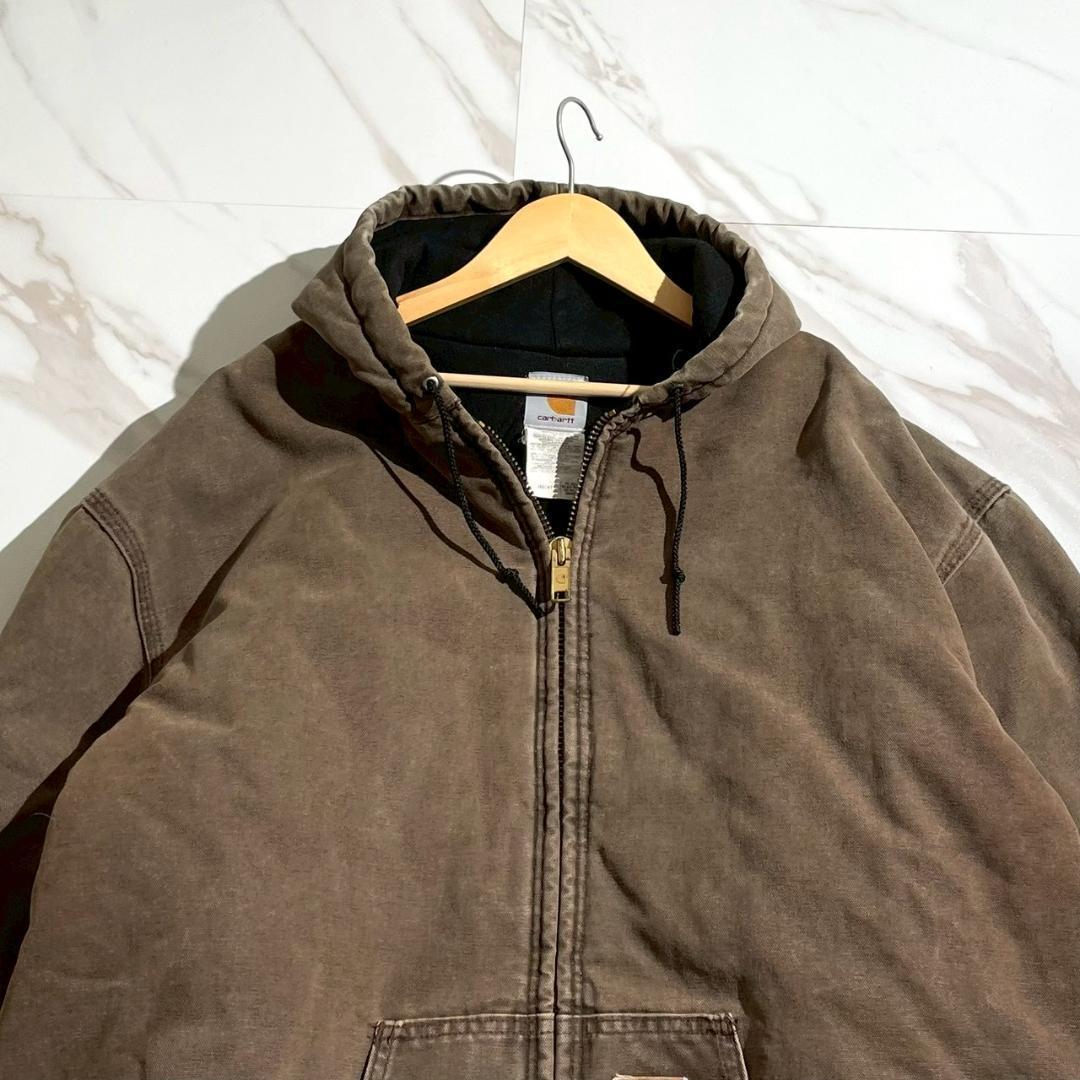 希少　カーハート　アクティブジャケット　J68CHT　ダックキャンバス　茶色