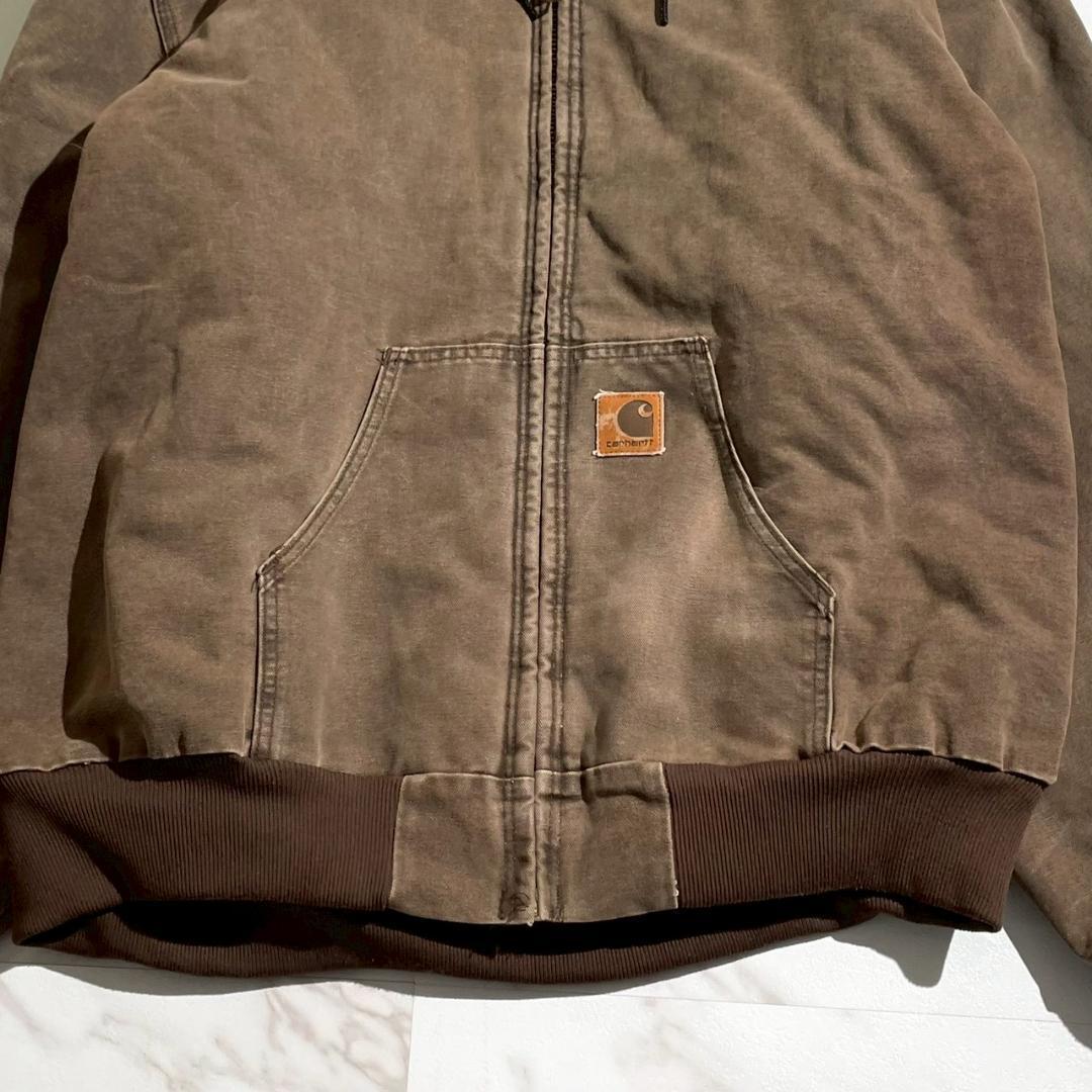 希少　カーハート　アクティブジャケット　J68CHT　ダックキャンバス　茶色