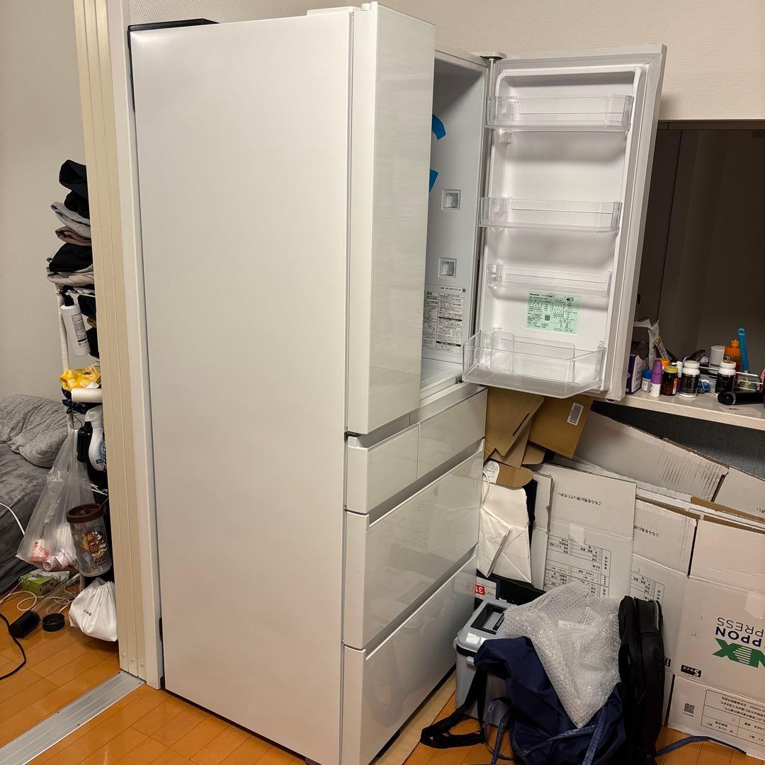 ホワイト 2ドア冷蔵庫 上部冷凍