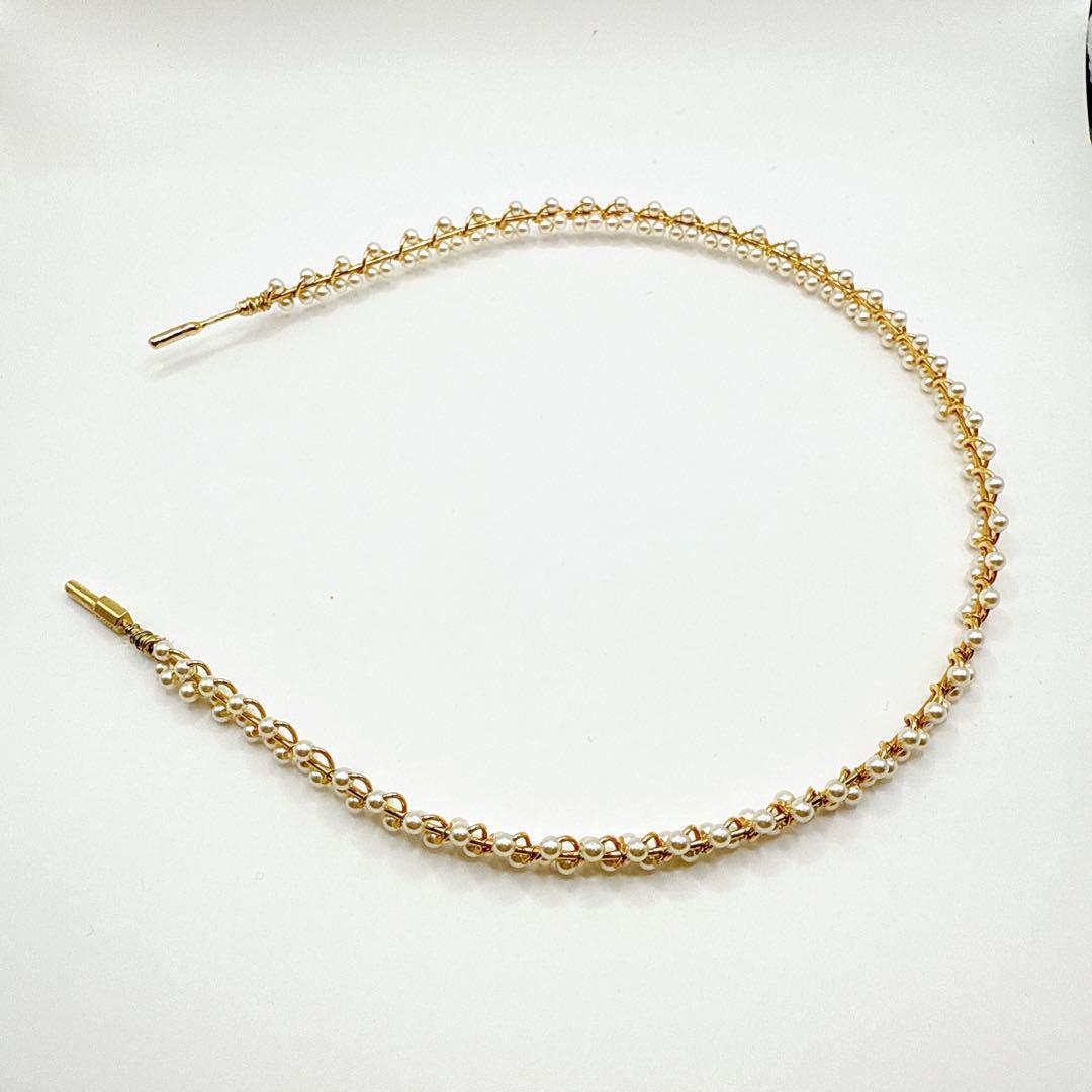 【極美品】acca カチューシャ パール コールド 2021 春