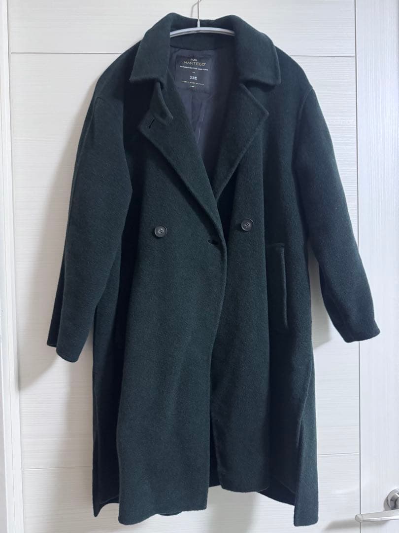 滝沢眞規子さん着用 23区 リバー チェスターコート 小さいサイズ　グリーン系