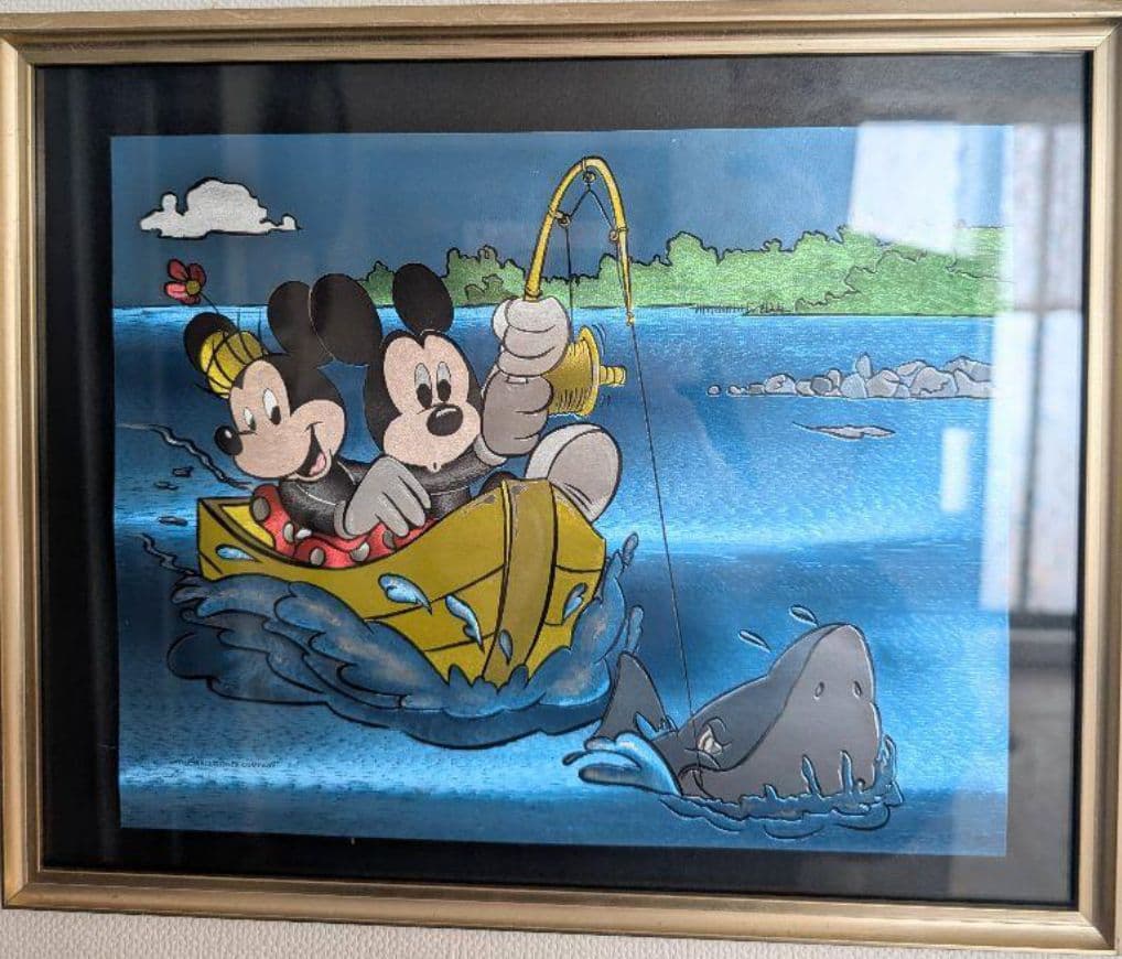 【超貴重】【ディズニー】『ミッキー ミニー』 アンティーク エッチングアート