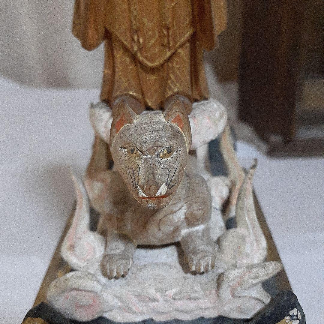 江戸時代　厨子【稲荷神】神像　仏像