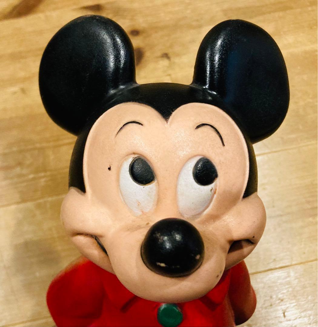 ミッキー 貯金箱 70s Play Pal ソフビ レトロ ディズニー 雑貨