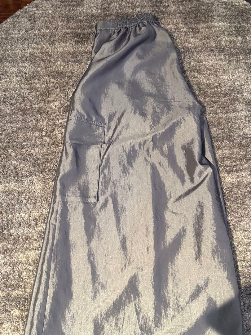 【最安値】Lig. ワイドカーゴパンツ グレー サテンパンツ