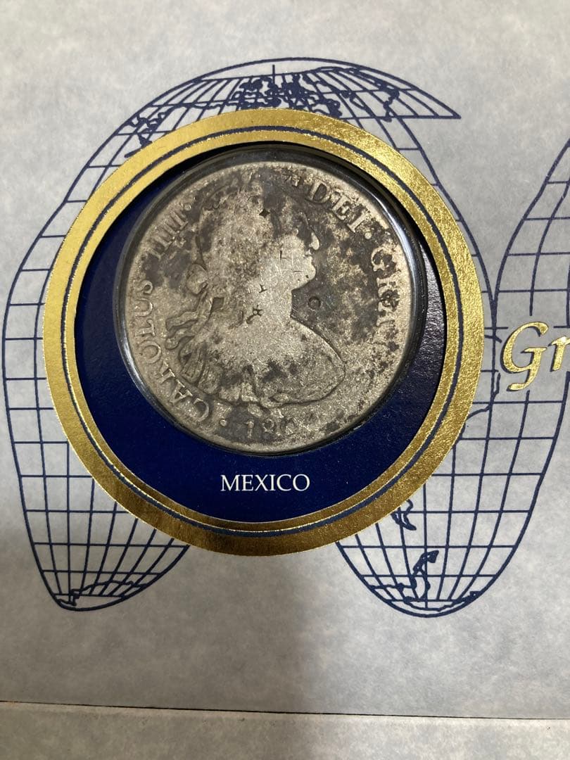 フランクリンミント 世界の偉大な歴史的銀貨 メキシコ 8レアル銀貨2枚