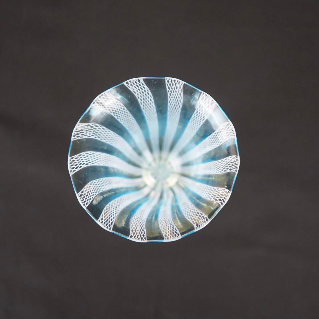 【MURANO】ベネチアンガラス ムラーノ ムラノ ワイングラス 金彩 レース