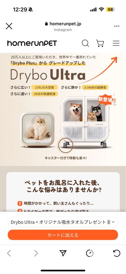 【年末年始限定1万円引き‼️】Drybo Ultra ペット用ドライヤー　1度使用