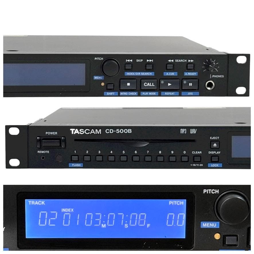 ◆優良美品◆ TASCAM CDプレーヤー 業務用1U CD-500B