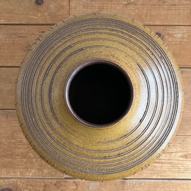 京焼 桂寛造 モダン フラワーベース 茶道 工芸品 花瓶 花入 壺 骨董 古道具