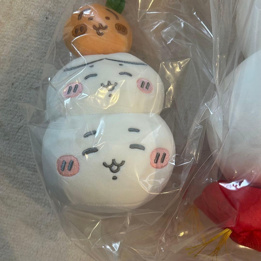 ちいかわ オデぬいぐるみ 鏡餅になっちゃったぬいぐるみ オデだるま ミニカゴ