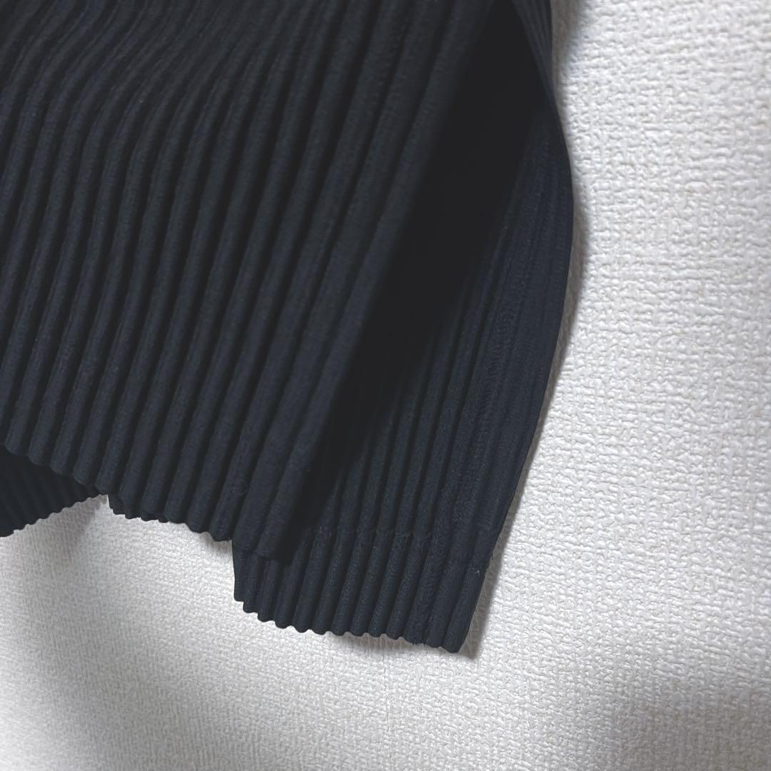 オムプリッセイッセイミヤケ　ロングコート　ロング羽織り　ブラック