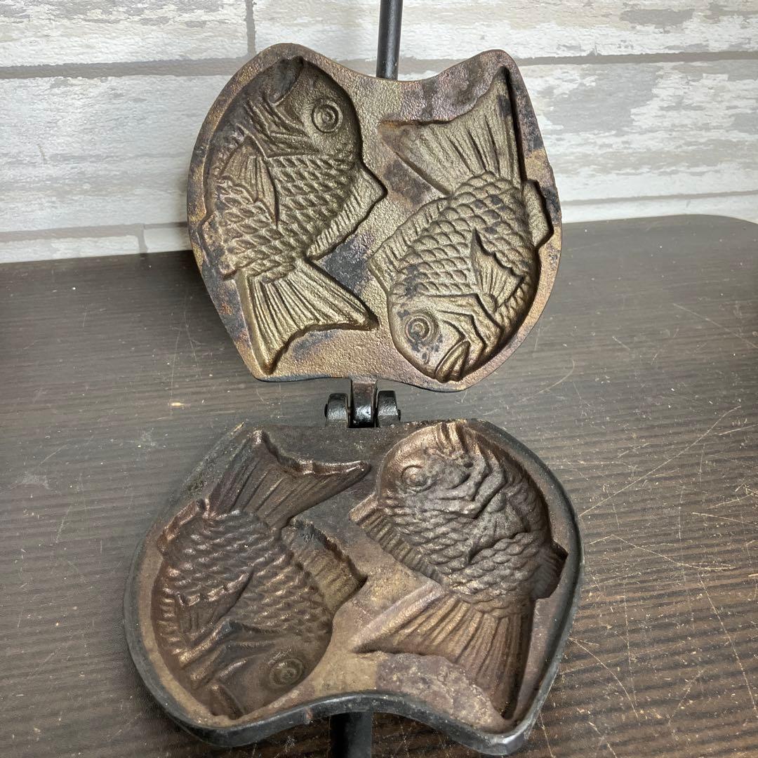 たい焼き器 二丁焼き たいやき 鯛焼き 昭和レトロ