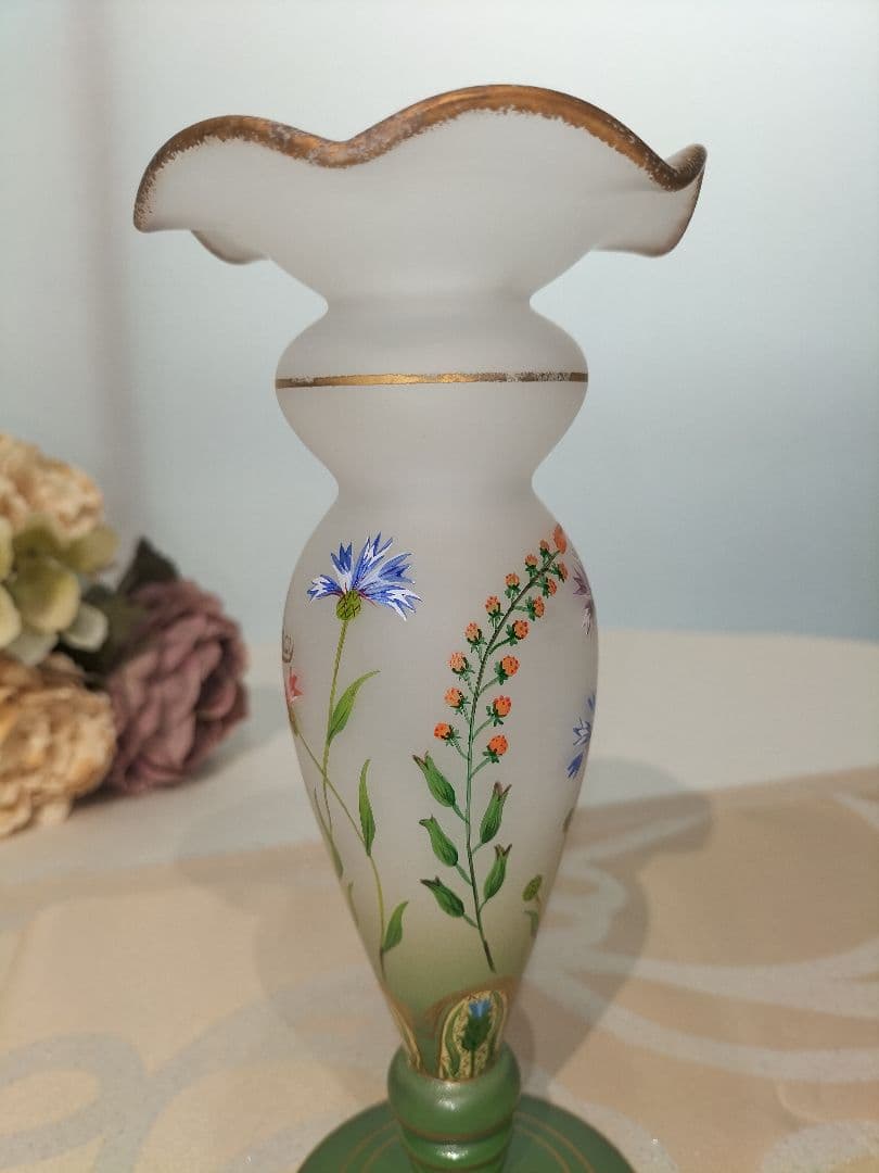 ベルナンシー　花瓶　花器　ドーム兄弟　植物　ガラス　金彩　フランス