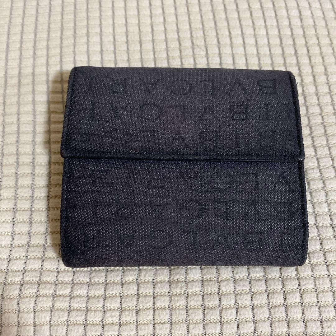 【中古品・美品】BVLGARI Ｗホック 折財布 ロゴマニア