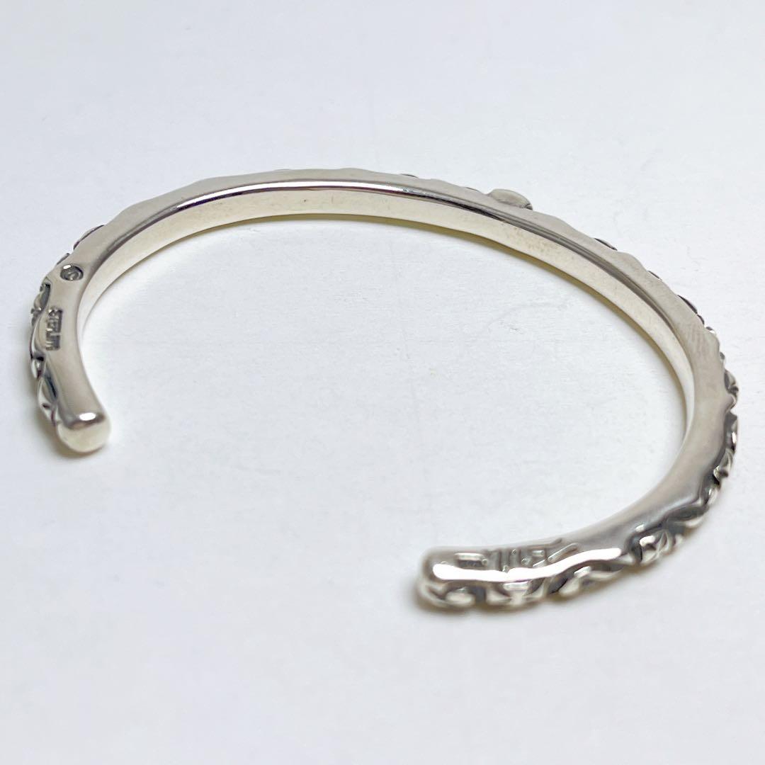 ビルウォールレザー　シンクロス　スクロール　バングル　925 XS