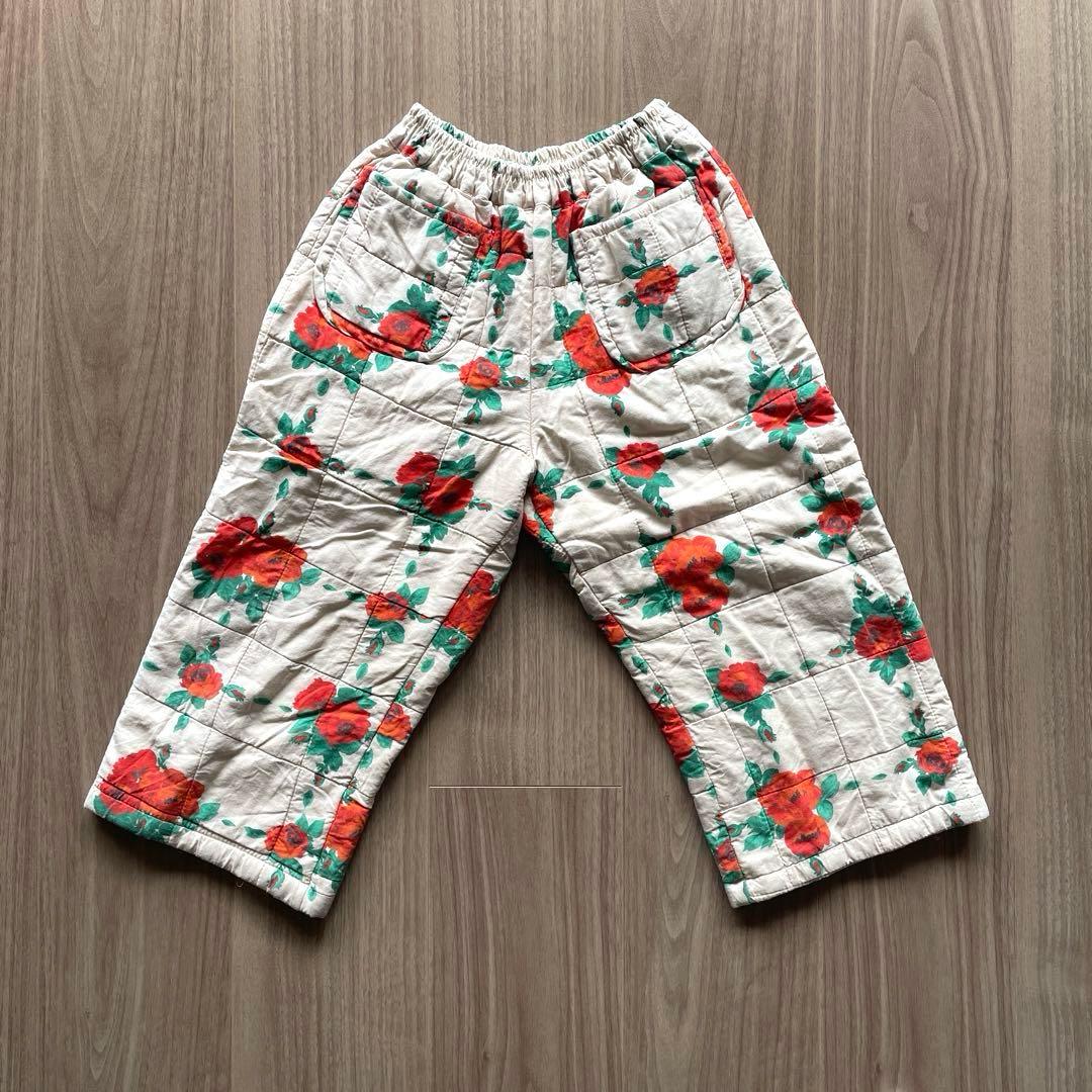 Yellow pelota 花柄キルティングパンツ