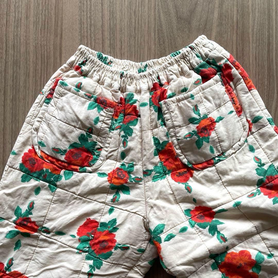 Yellow pelota 花柄キルティングパンツ