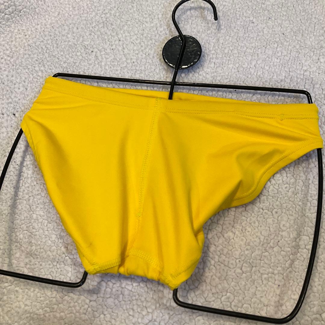 ウロコ柄　競パン　イエロー　山吹