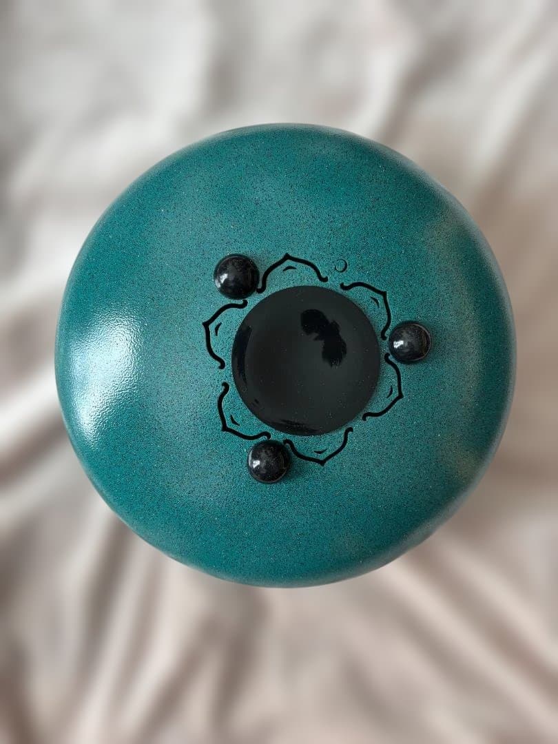 ヨガの瞑想・癒しの楽器　スリットドラム/ハンドパン 11音 グリーン