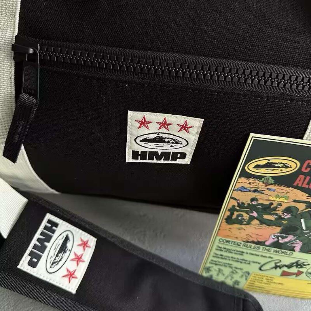 corteiz 黒いキャンバスボストンバッグ