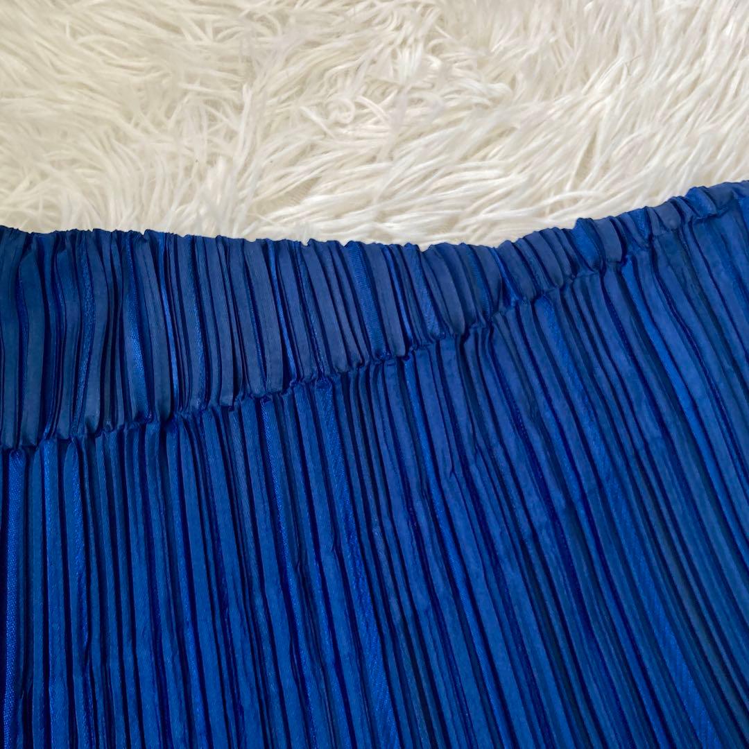 ISSEY MIYAKE サルエルパンツ ブルー 2 上品 プリーツ オシャレ